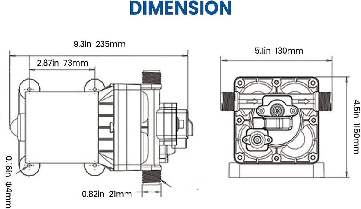 110V AC Water Pressure Pump 5.0GPM 55PSI Self Priming D2780