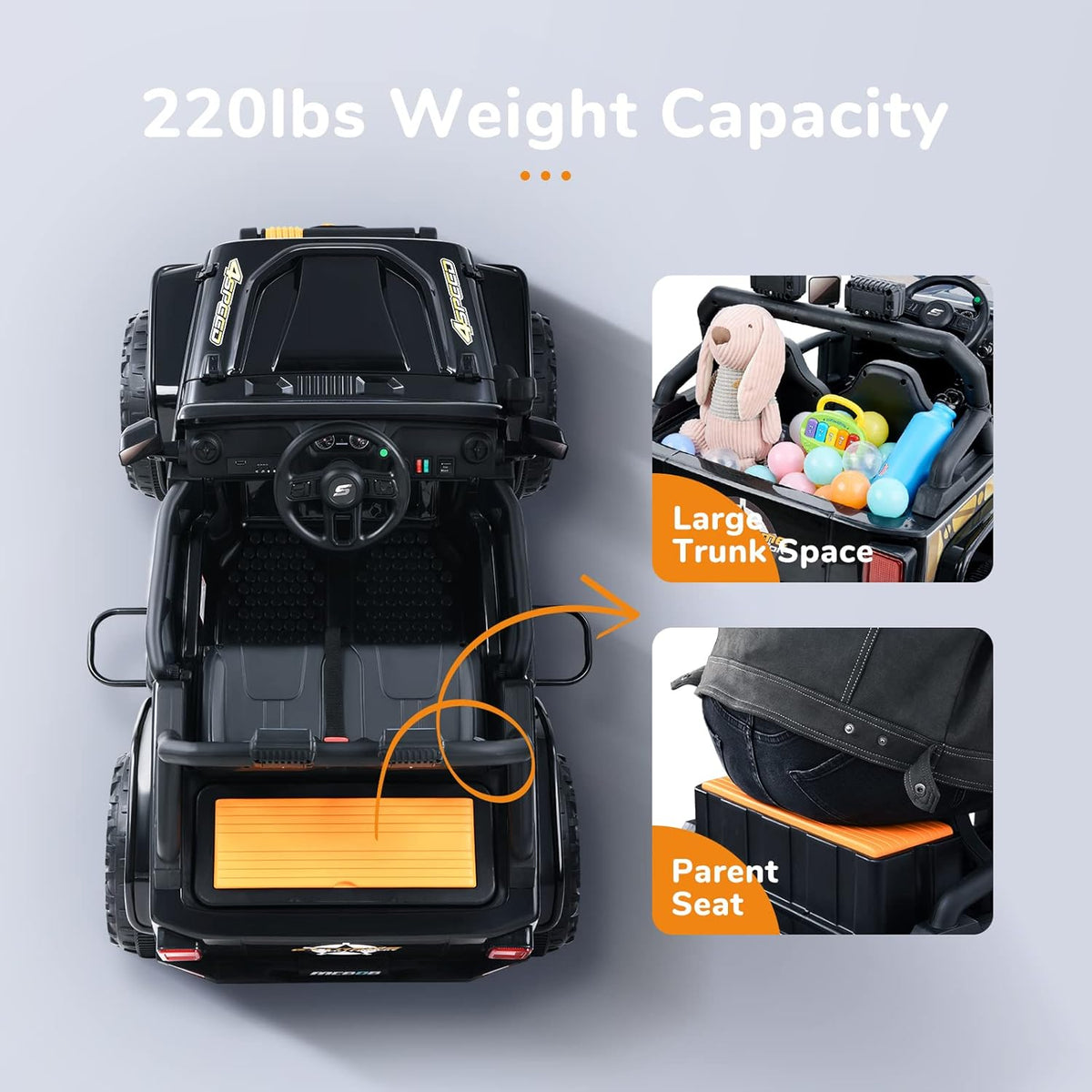 12V Electric Ride On Truck with Parental Remote Control B91021