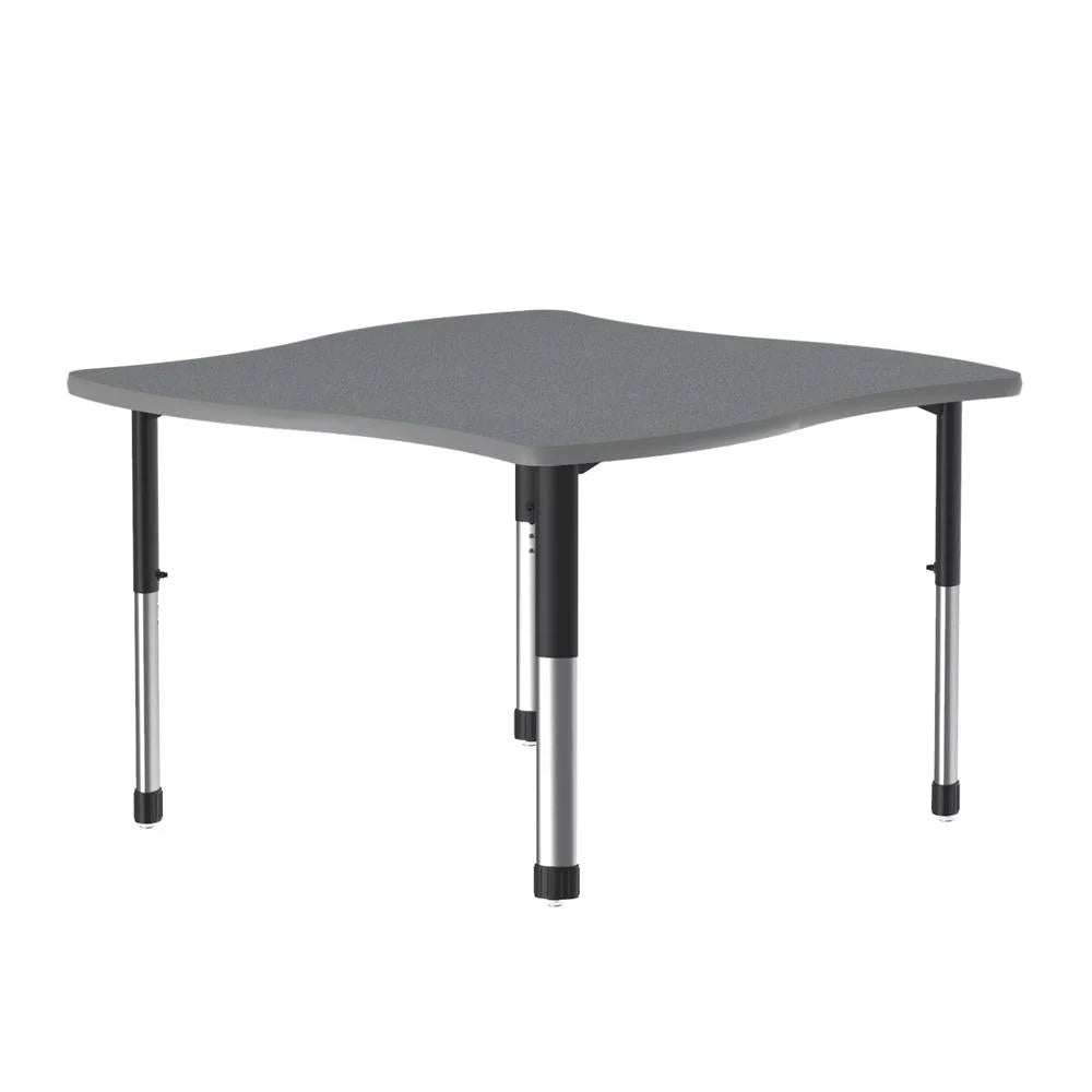 Commercial Desk 42x42" Gray Granite Black Chrome W6082