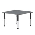 Commercial Desk 42x42" Gray Granite Black Chrome W6082