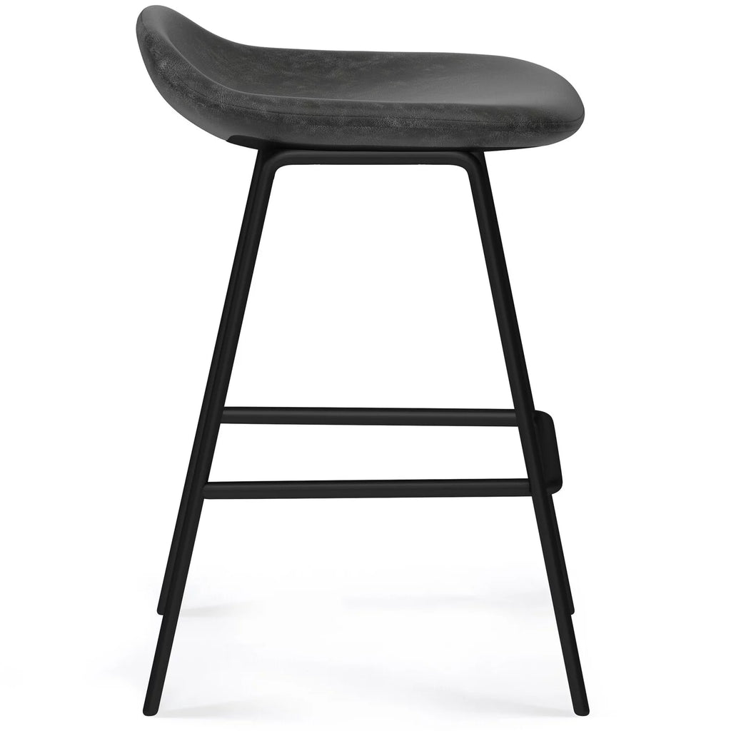 Charcoal Grey Faux Leather Height Stool R56702