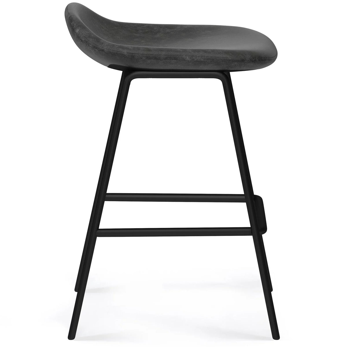 Charcoal Grey Faux Leather Height Stool R56702