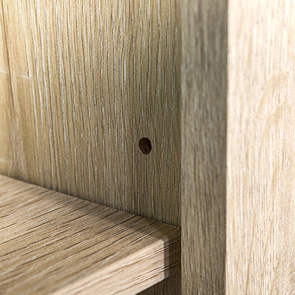 White Oak Fireplace TV Stand D7378