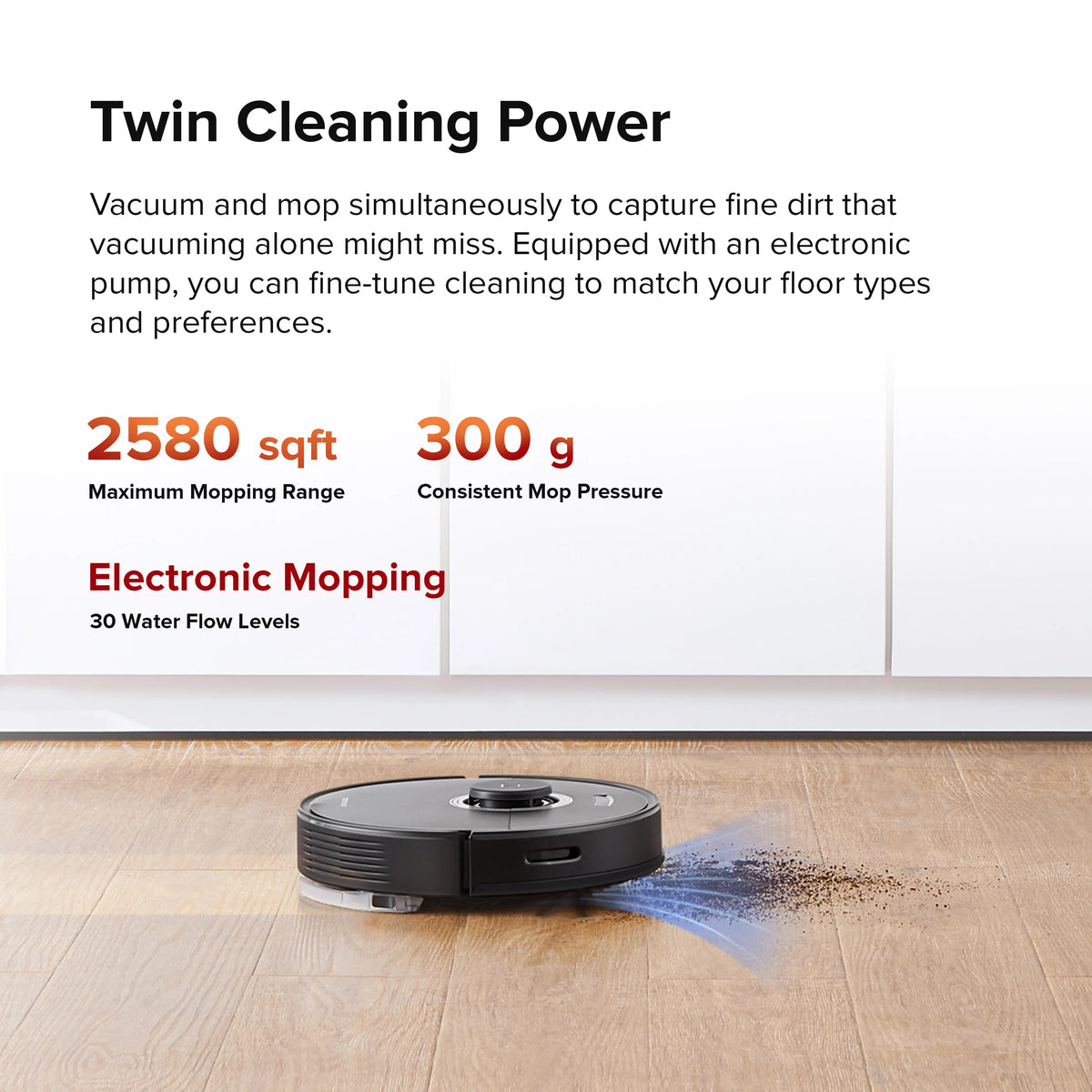 Robot Vacuum and Mop with 4200 Pa Suction O4076