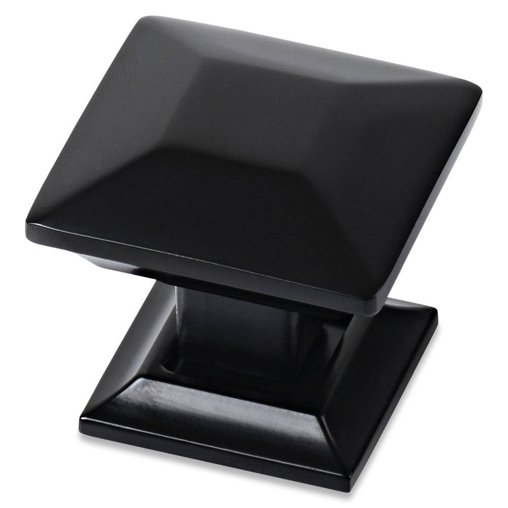 Black Square Cabinet Knob Pack of 10 O931146