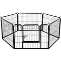6-Panel Heavy Duty Pet Playpen, Black Z352645