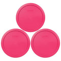 7-Cup Fuchsia Pink Plastic Food Storage Lid - 4 Pack Y291508