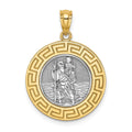 St. Christopher Medal Pendant Necklace 24.8x18mm Z8839