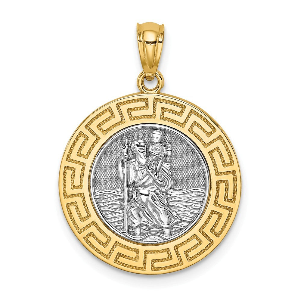St. Christopher Medal Pendant Necklace 24.8x18mm Z8839