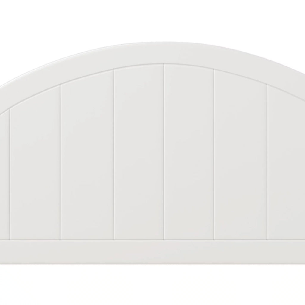 White Solid Wood Platform Bed Queen J751070