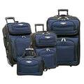 Burgundy Expandable Rolling Upright Luggage 8-Piece Set Q81185
