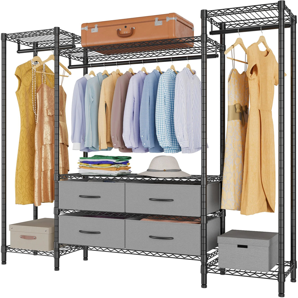 Black Heavy Duty Metal Clothing Rack Q3397