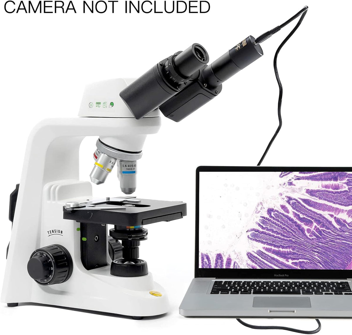 Professional Lab Compound Microscope, 40X-2500X Magnification, Binocular Head S728424