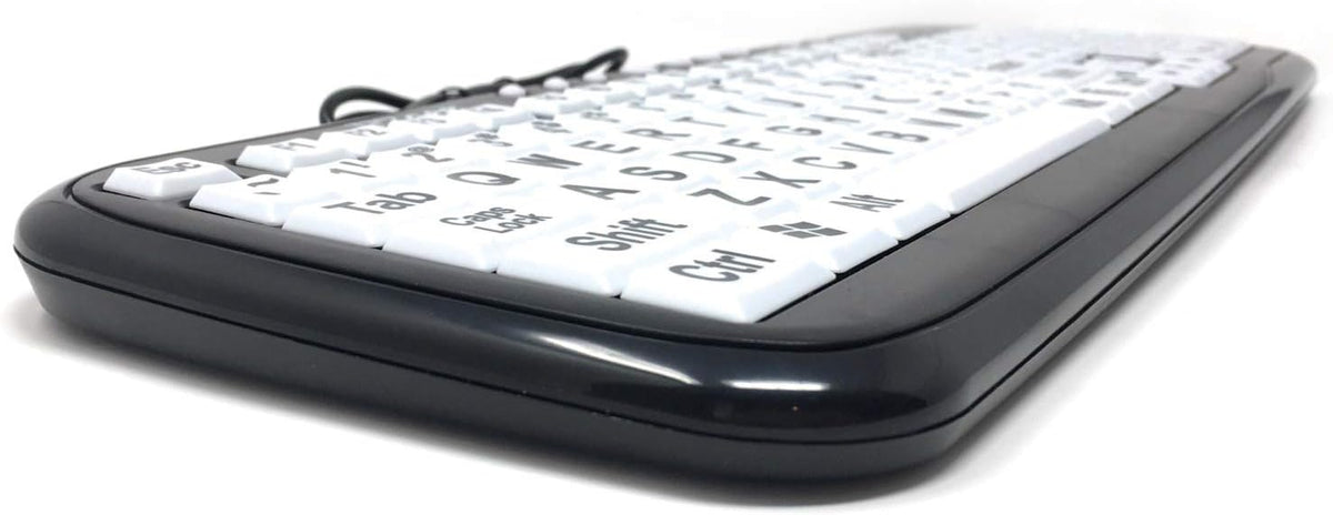Wired USB Keyboard with Black Characters on White Keys Pack of 2 W99965