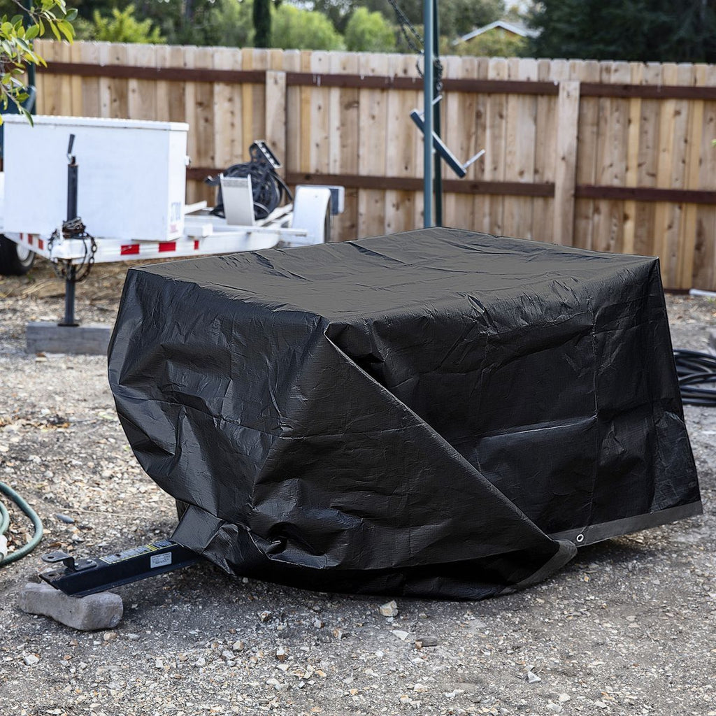 8 ft. x 10 ft. Silver and Black Weather-Resistant Tarp S40556