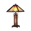 3-Light Wooden Table Lamp with 15" Shade H368
