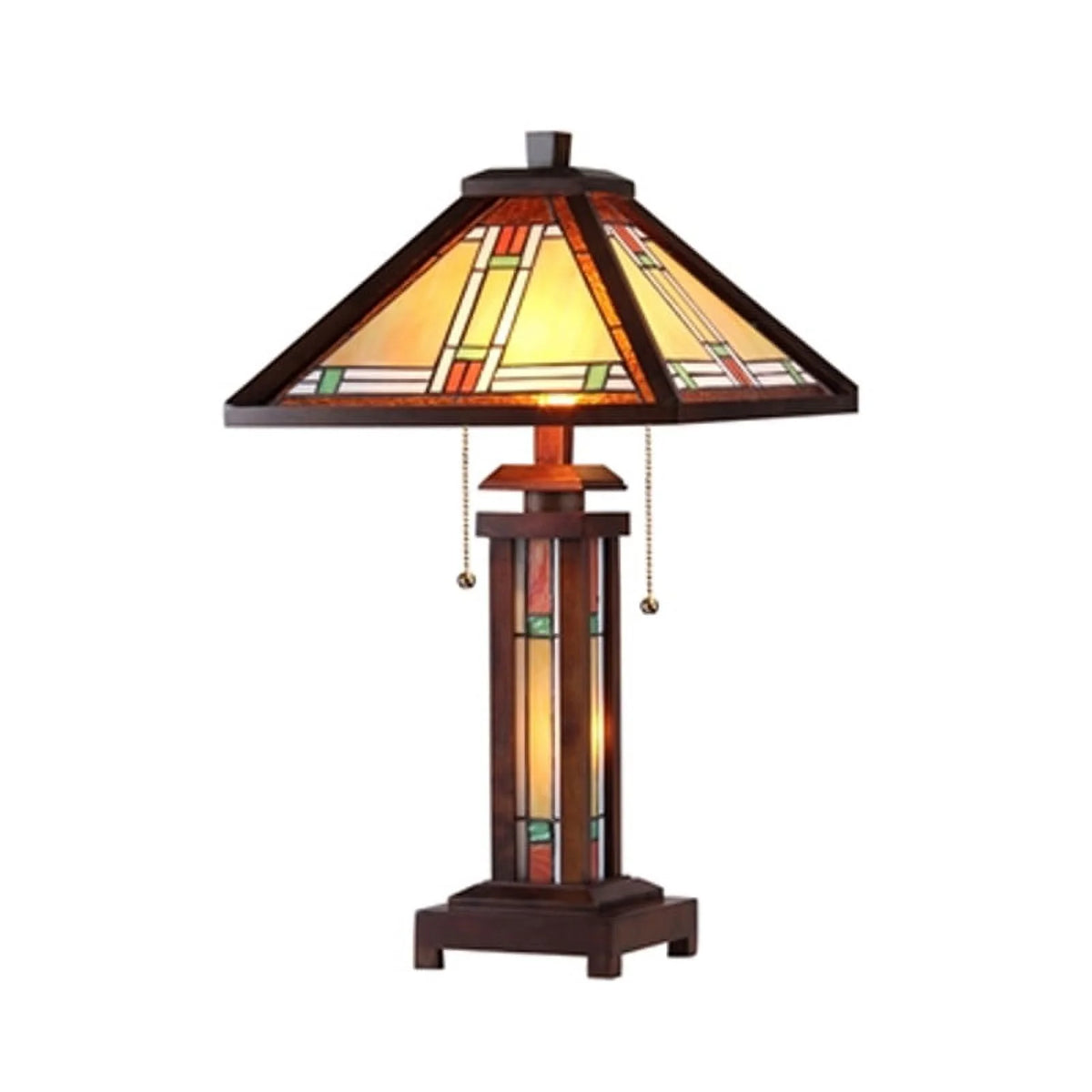 3-Light Wooden Table Lamp with 15" Shade H368