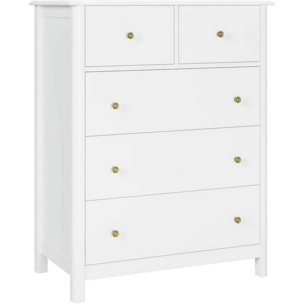 White 5 Drawer Kids Dresser B419