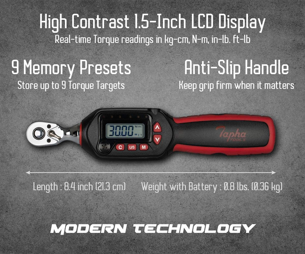 3/8 inch Digital Torque Wrench 1.11-22.12 ft-lbs I512