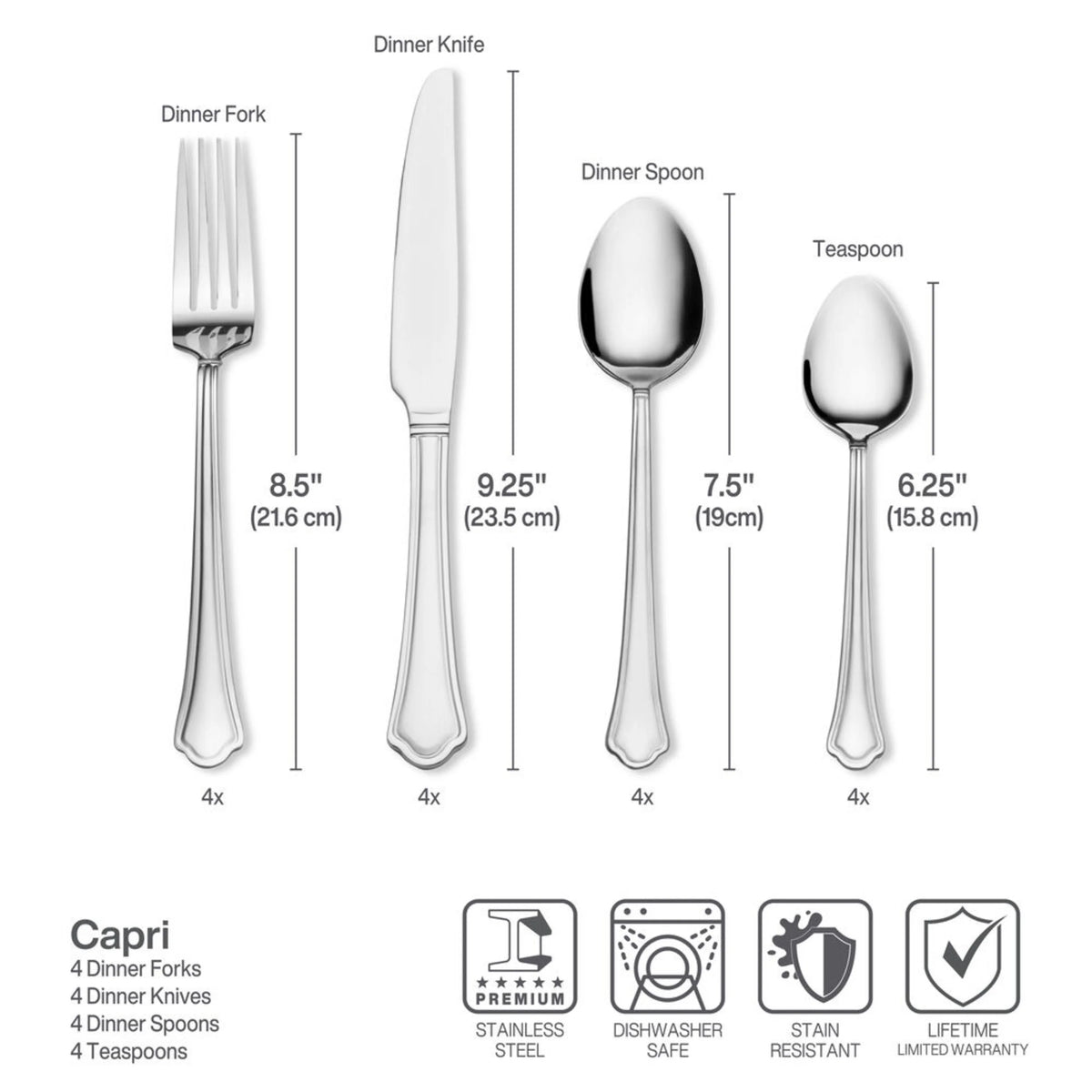 16-Piece Flatware Set, Service for 4 C335