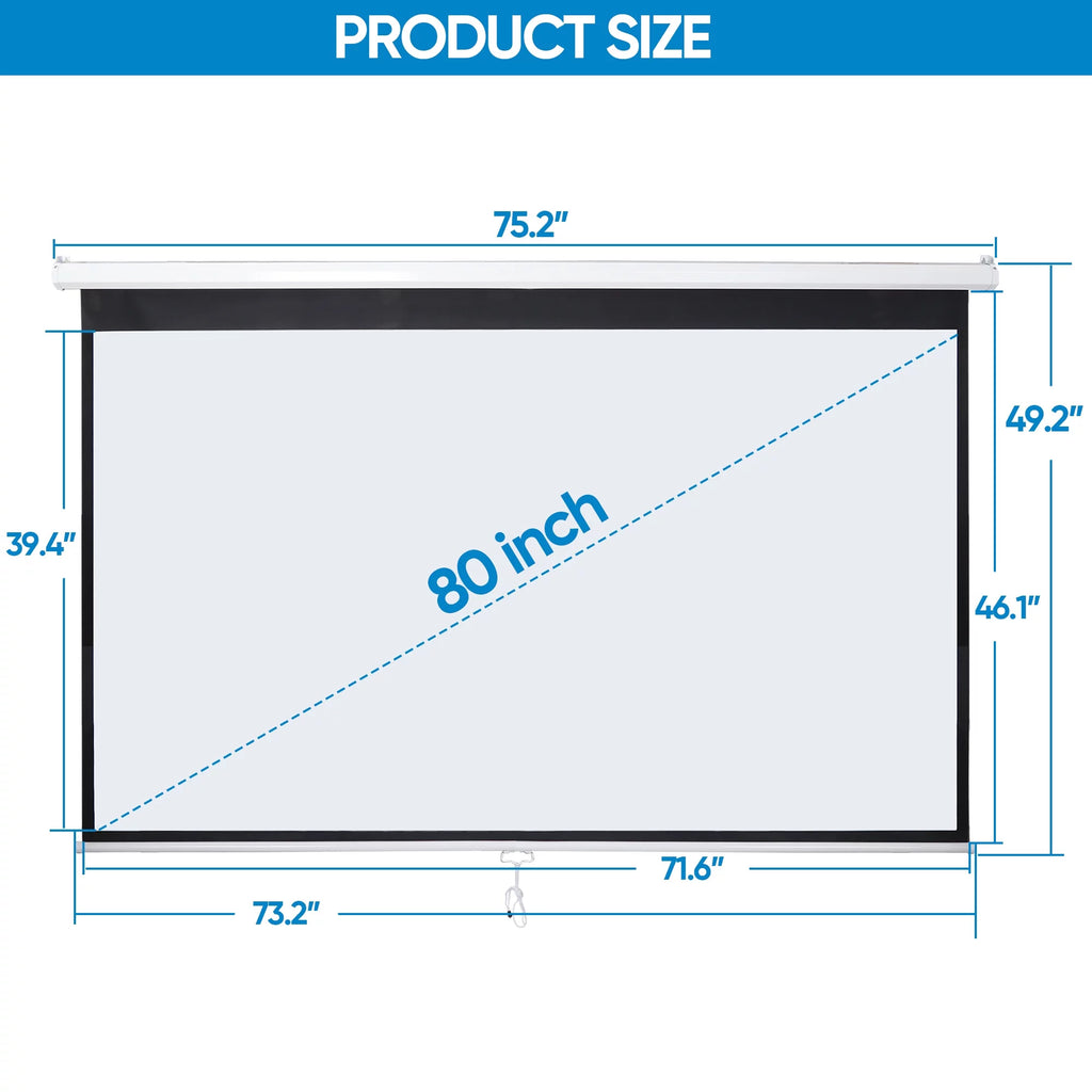 80" Diagonal 16:9 Projector Screen J797