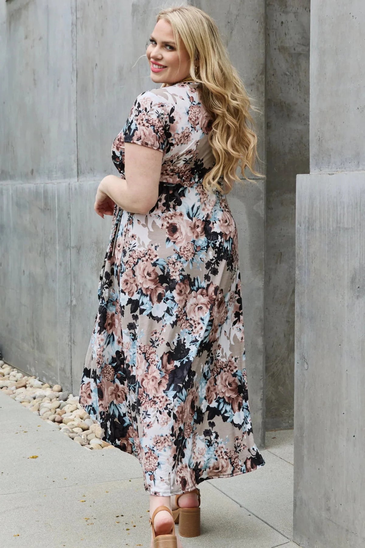 Floral Maxi Wrap Dress W958044