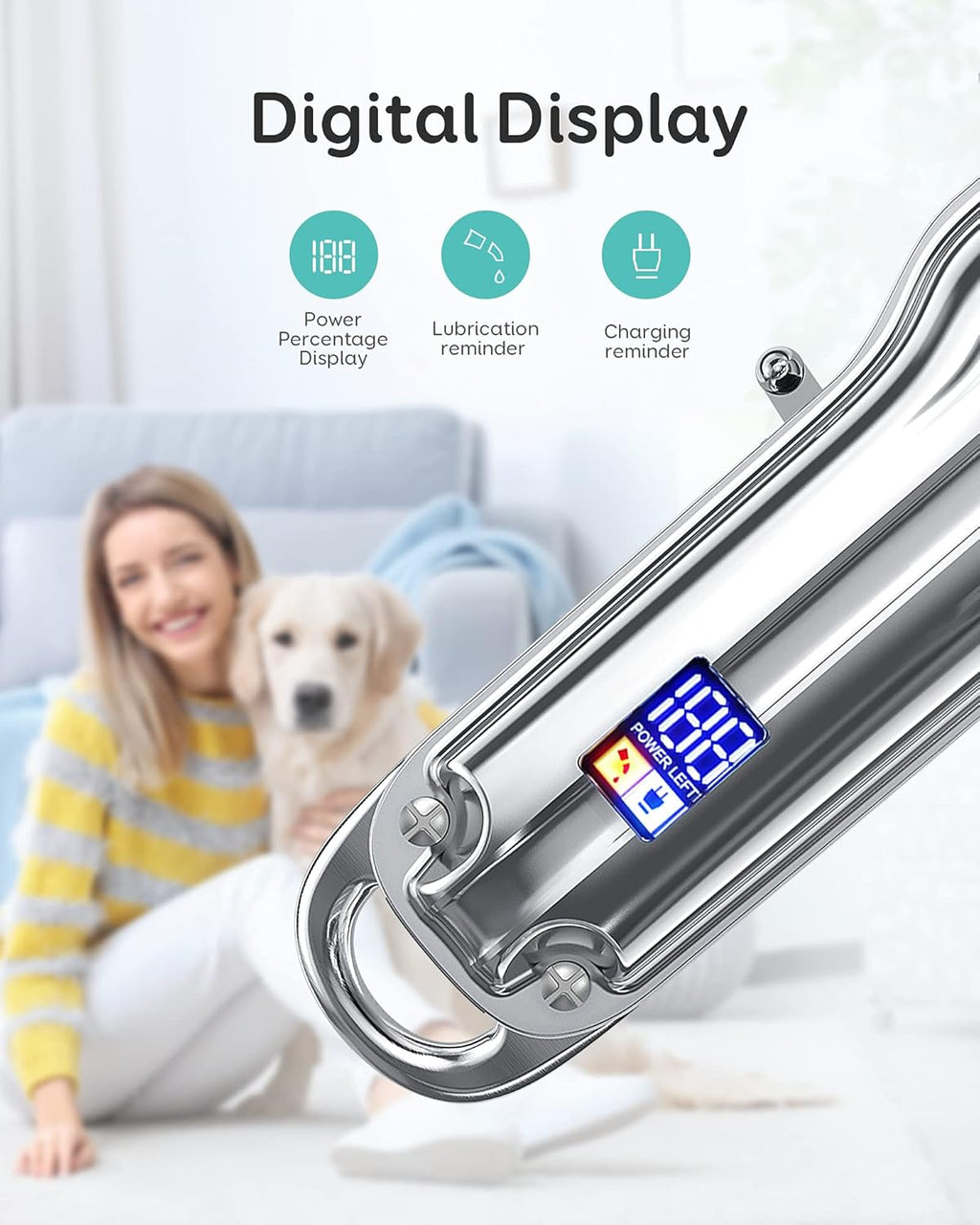 Cordless Pet Grooming Kit, USB Rechargeable Dog Hair Trimmer, Pack of 2 Z701