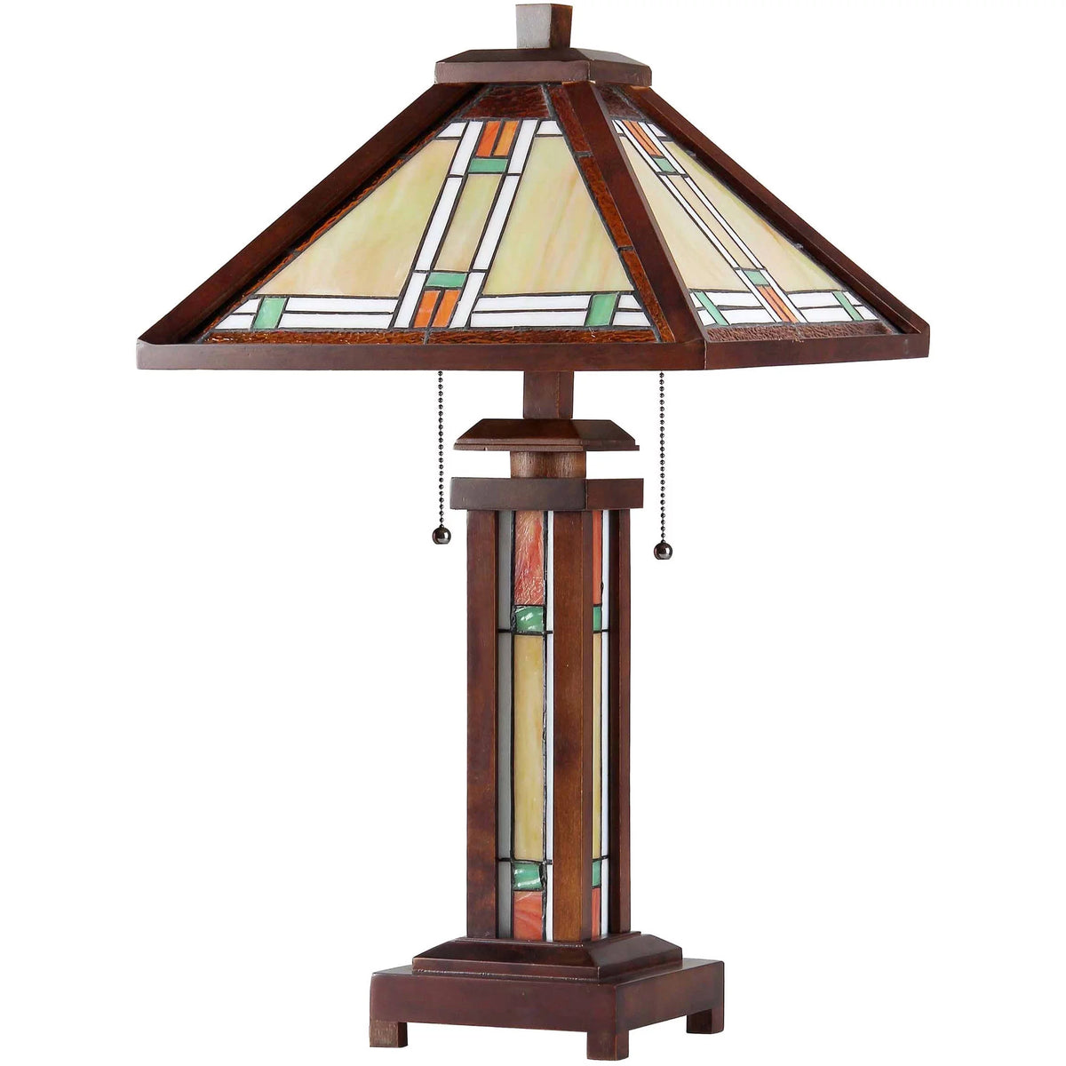 3-Light Wooden Table Lamp with 15" Shade H368