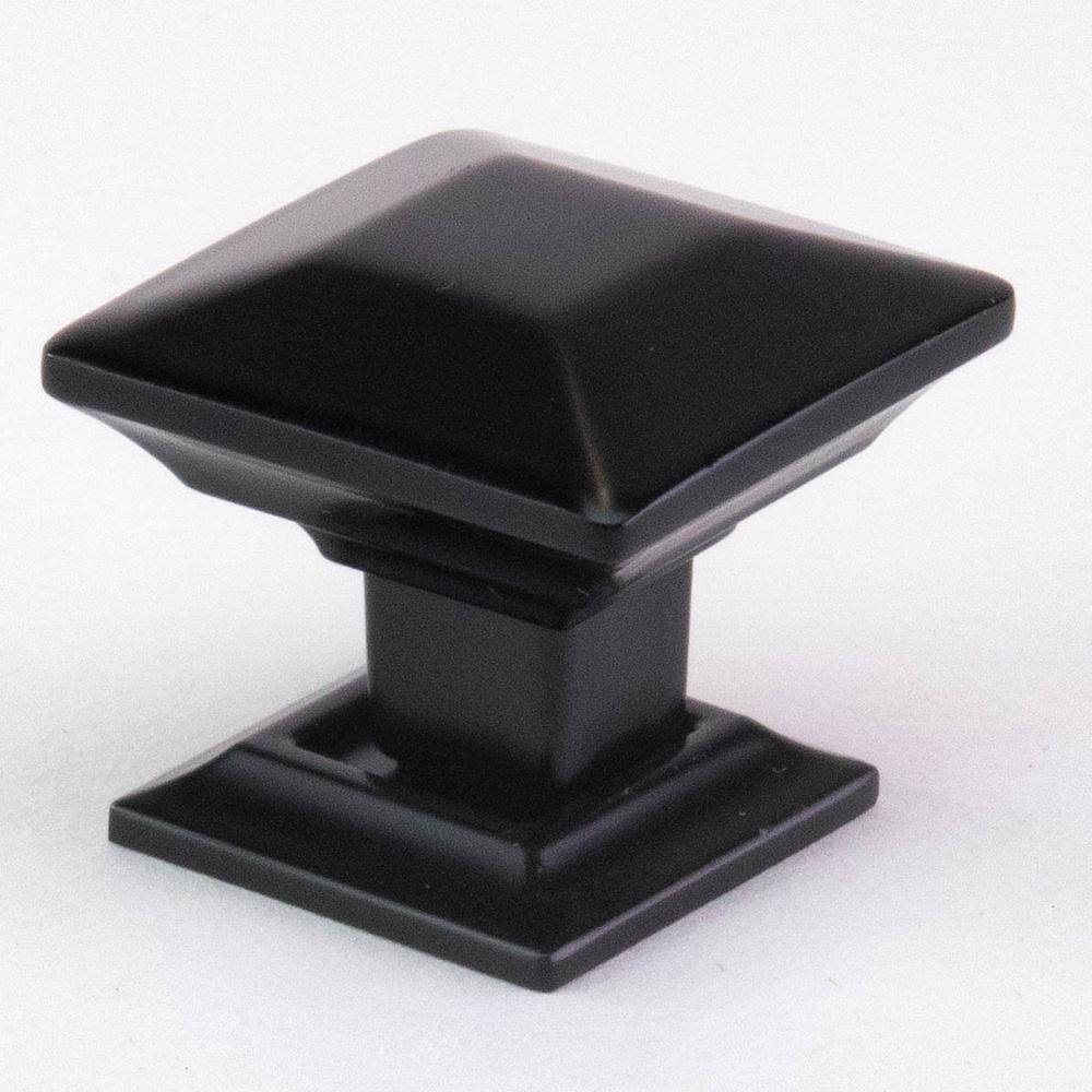 Black Square Cabinet Knob Pack of 10 O931146