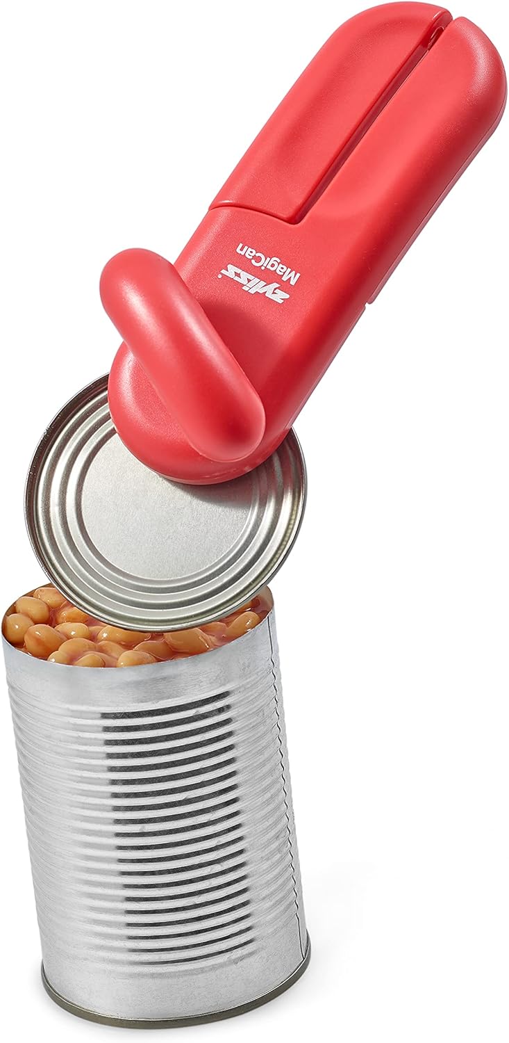 Manual Can Opener with Lid Release - Red W3712