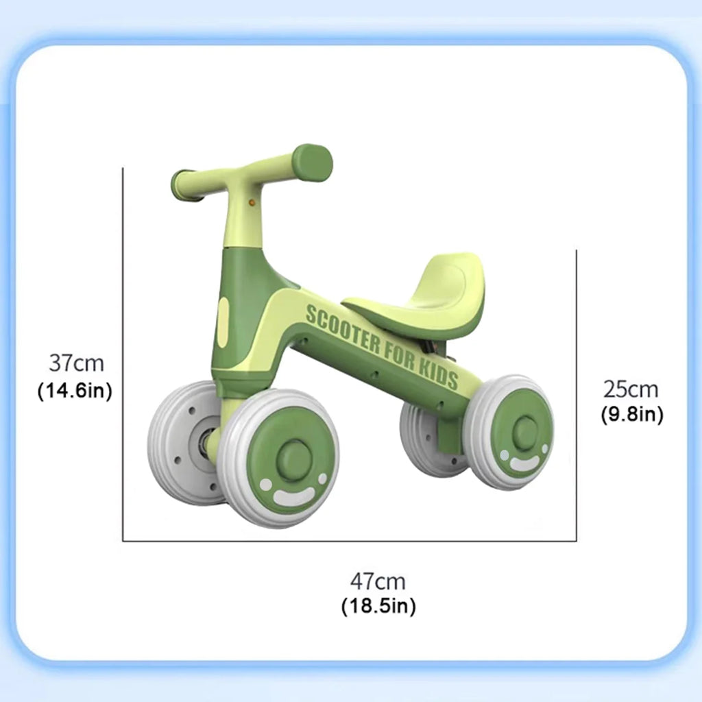 Blue 4 Wheels Toddler Balance Bike T11961