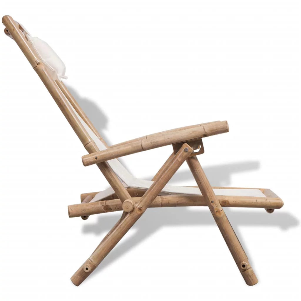 Foldable Recliner Chair with Armrest and Pillow W7376