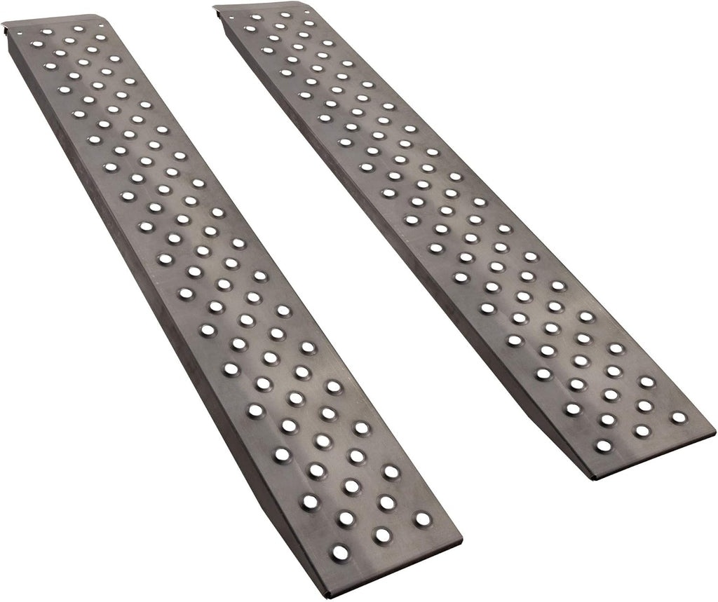 Heavy Duty 10ga Steel Trailer Loading Ramps, 2500lb Capacity (1-Pack) A31037
