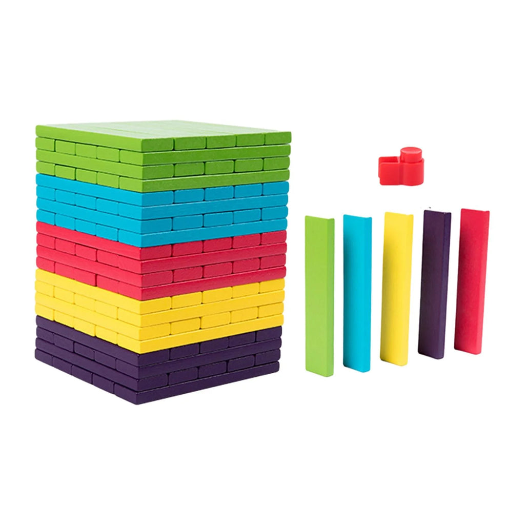 100 Pieces Wooden Blocks Stacking Game Building Kits Board Games K787
