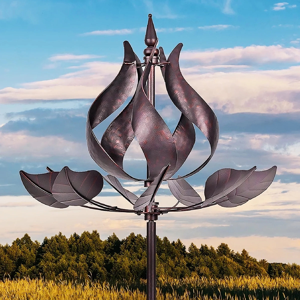 75 inch Bronze Stainless Steel Wind Spinner O616685