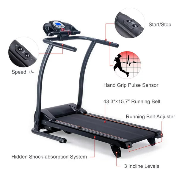 Foldable Incline Motorized Treadmill V4524