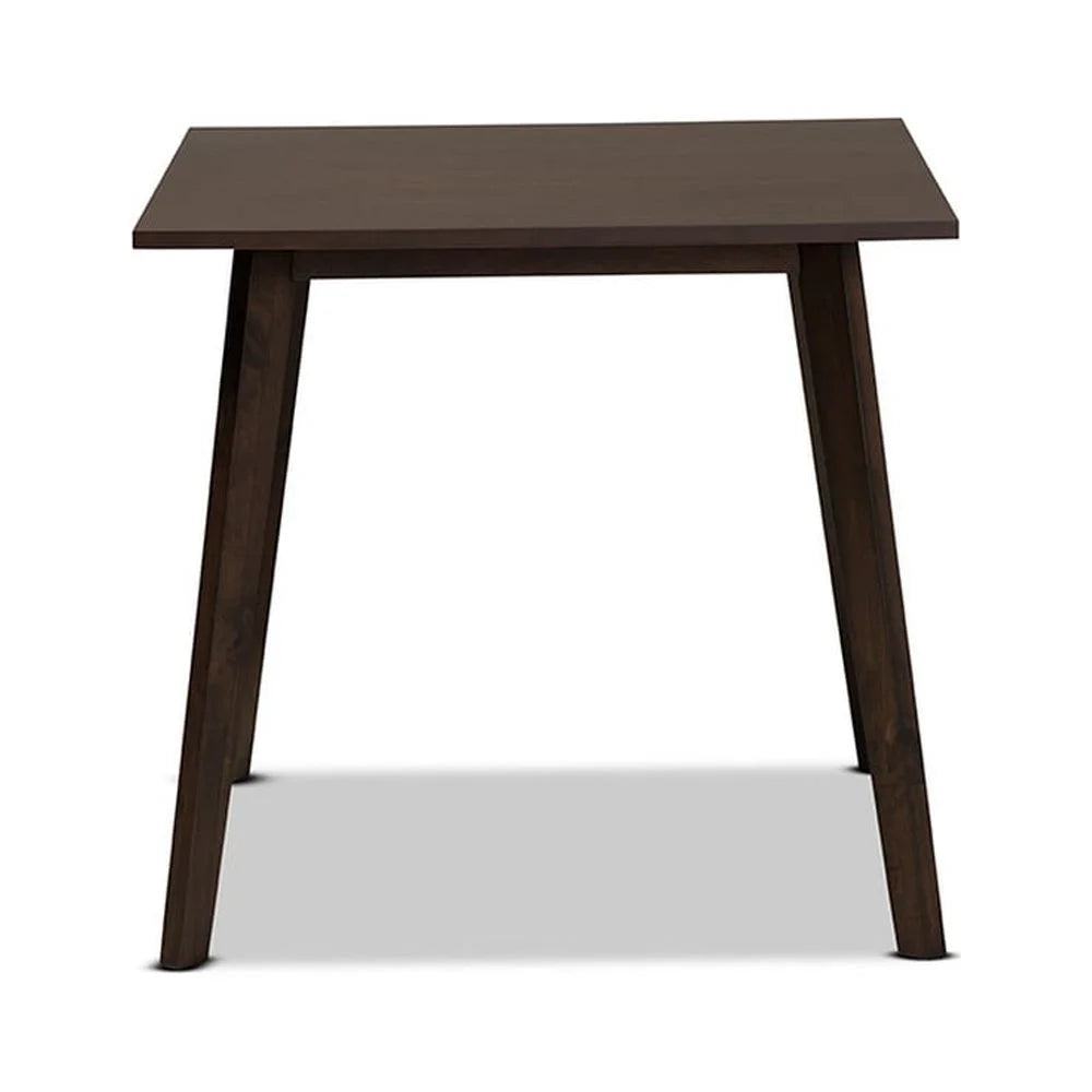 Dark Oak Brown Square Wood Dining Table O486