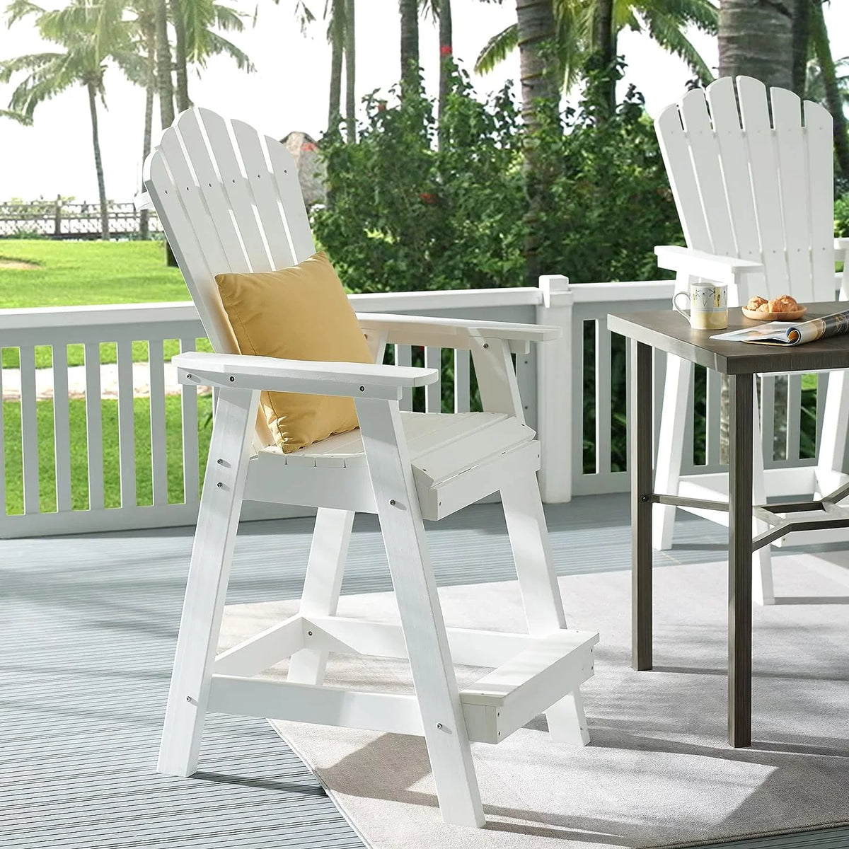 White Poly Lumber Adirondack Chair R5163