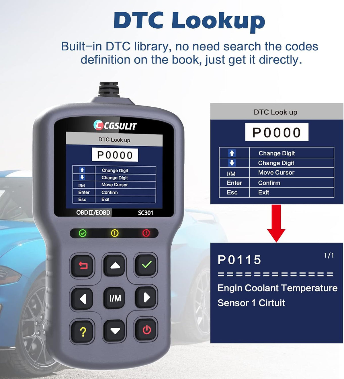 OBD2 Scanner Code Reader with Reset Full OBDII Functions Diagnostic Scan Tool Grey Pack of 2 F7562