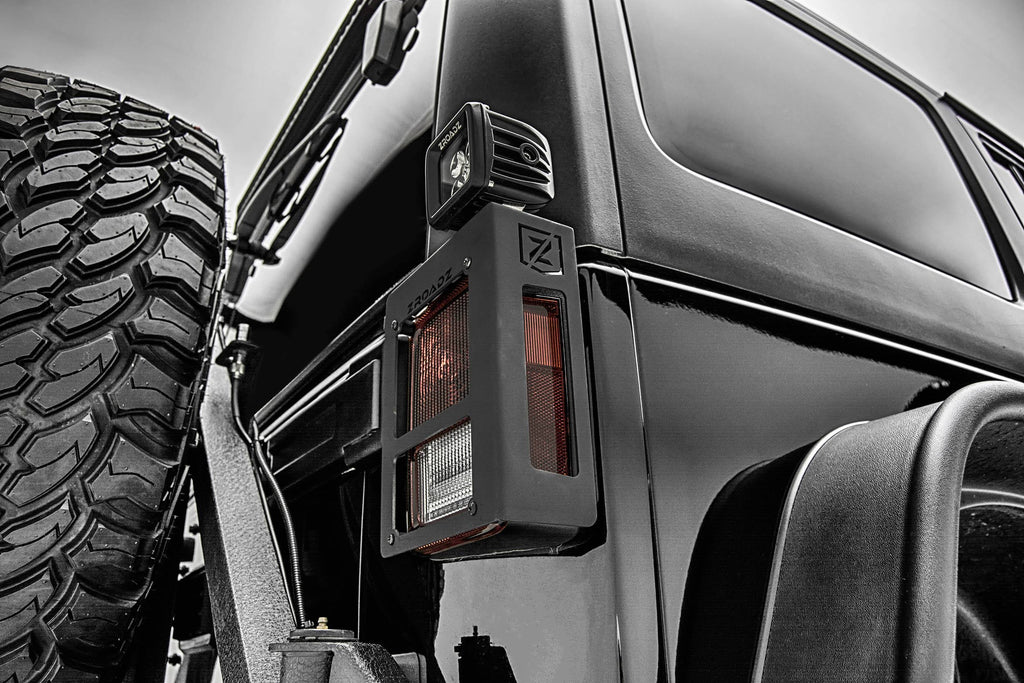 Black Tail Light Protectors with LED Mount B839