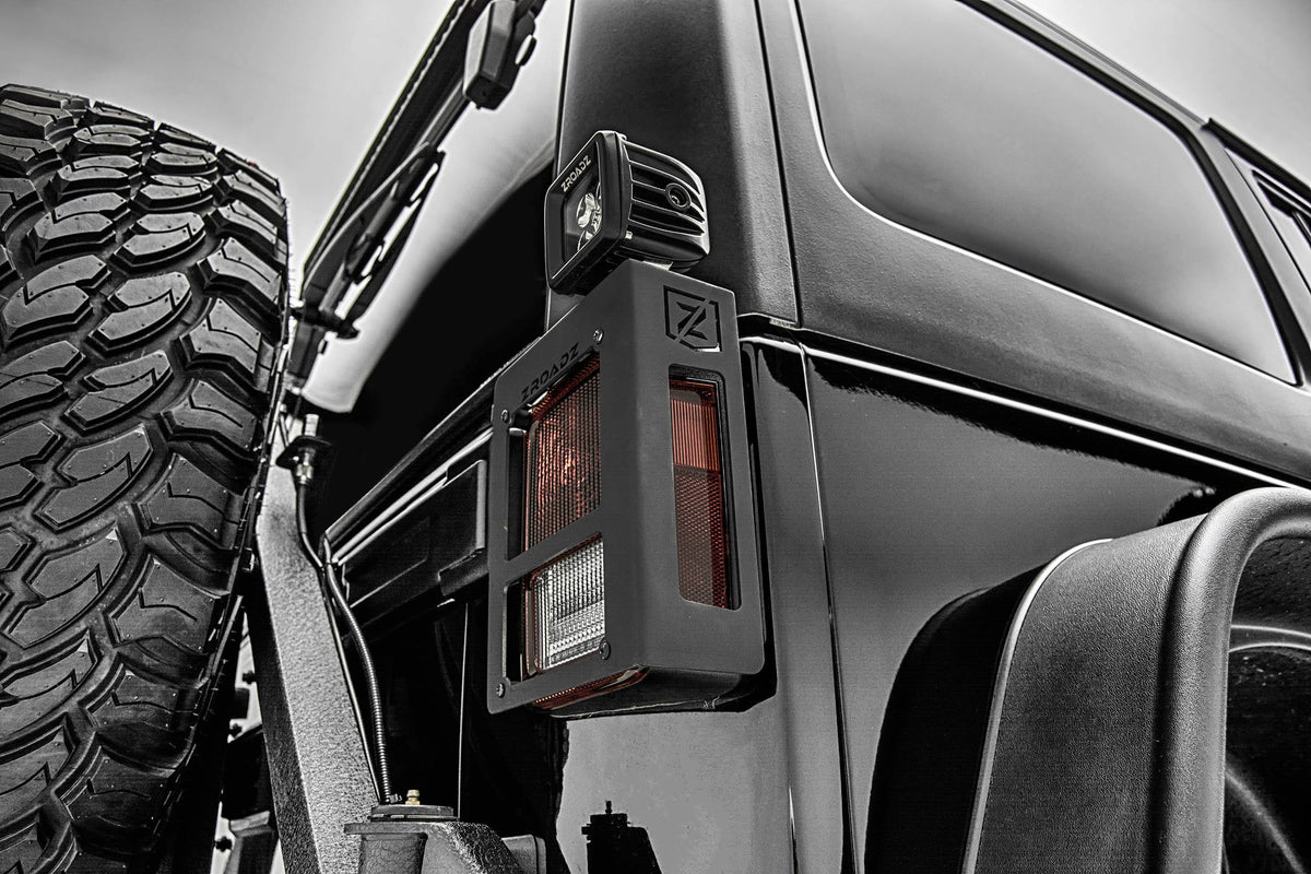 Black Tail Light Protectors with LED Mount B839