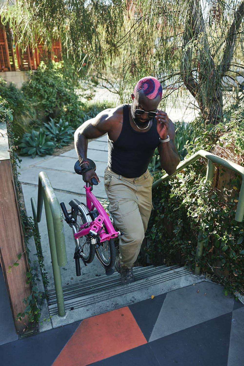 Hot Pink Folding Bike C395