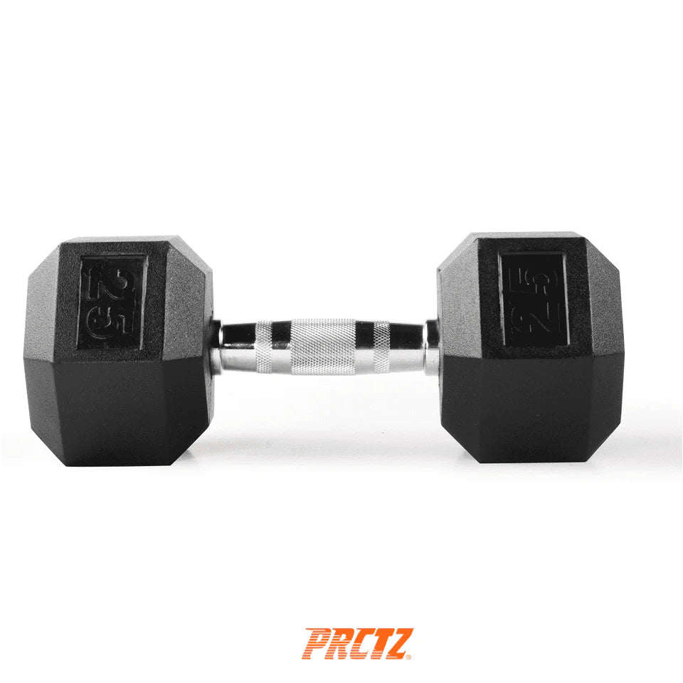 35lb Rubber Encased Hex Dumbbell S459413