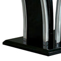 Black and Silver Glass Top End Table V411637