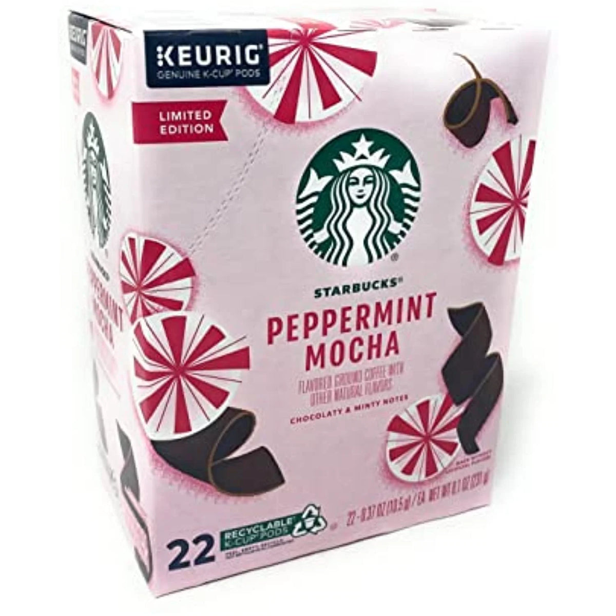 22 Count Peppermint Mocha Coffee K-Cups Pods Z305