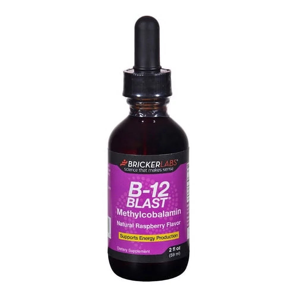 B-12 Methylcobalamin Vitamins, Natural Raspberry, 2 Oz, 2 Pack S48079