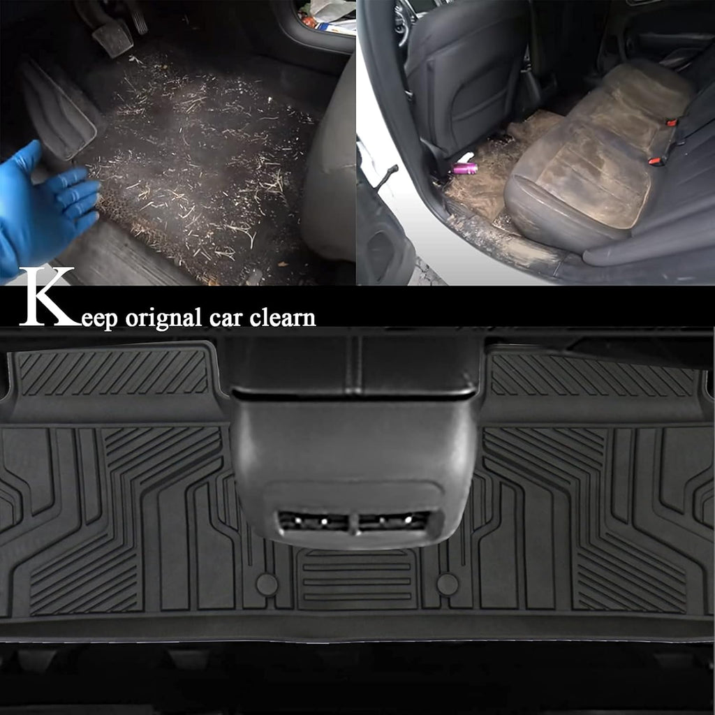Black TPE All Weather Floor Liners for Chevrolet Equinox 2018-2021 D3977