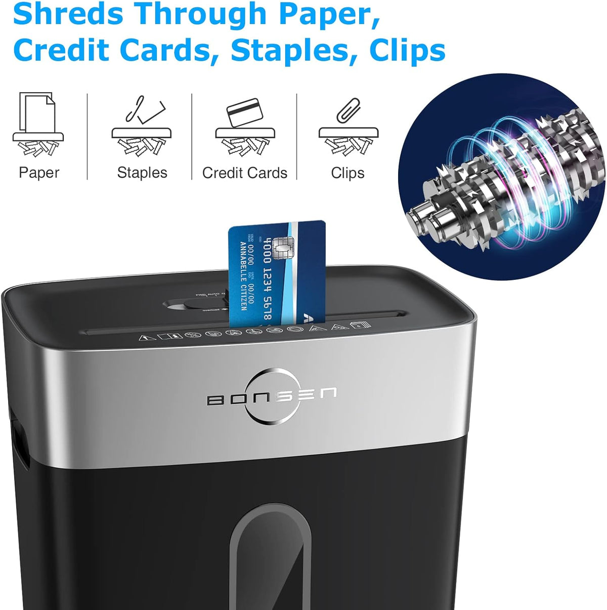 Micro-Cut Paper Shredder, 6-Sheet P-4, 4-Gallon, Black, Pack of 2 M985