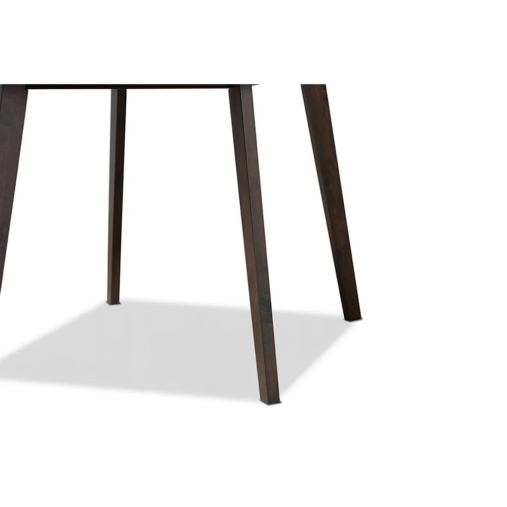 Dark Oak Brown Square Wood Dining Table O486