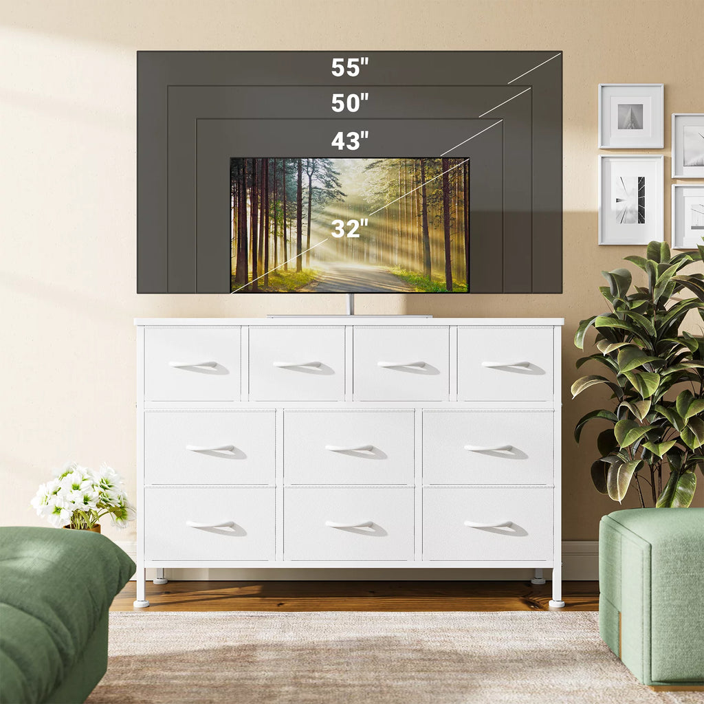 Brown 10 Drawer Fabric Dresser H76183